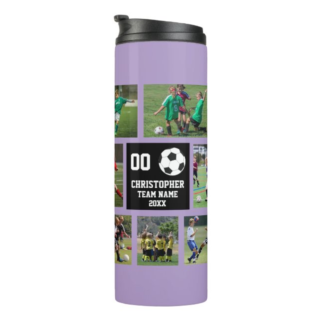 Garrafa Térmica Púrpura de futebol (Rotação à direita)