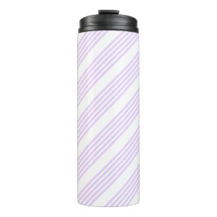 Garrafa Térmica Púrpura Lilac e cinco faixas brancas
