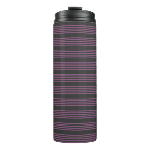 Garrafa Térmica Púrpura Mauve e carvão de cinco faixas