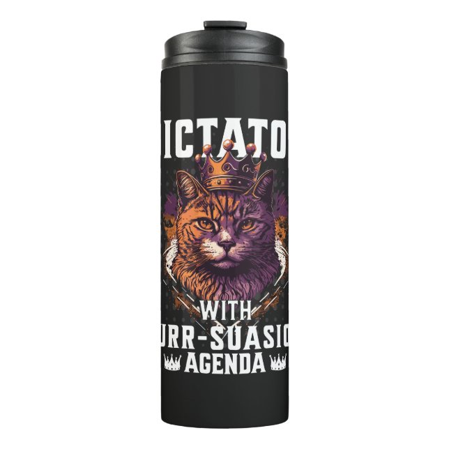 Garrafa Térmica Pursursion Agenda Funny Bossy Cat (Frente)