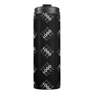 Garrafa Térmica Qualquer logotipo ou imagem carregada Padrão dis