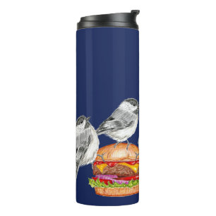 Garrafa Térmica Quatro Aves Cheeseburger Chickadee Preto