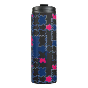 Garrafa Térmica quebra-cabeça de abstrato elementos de elementos d