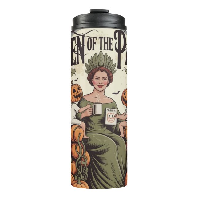 Garrafa Térmica Queen of the Patch Halloween Thermal Tumbler Gift (Frente)
