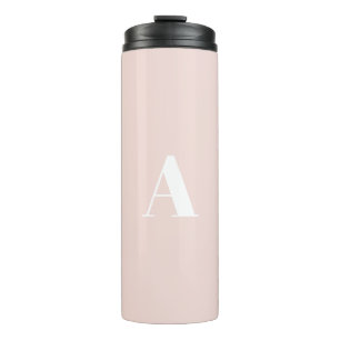 Garrafa Térmica Quic cor-de-rosa branco monograma