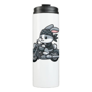 Garrafa Térmica Rabbit Biker Pet Funny