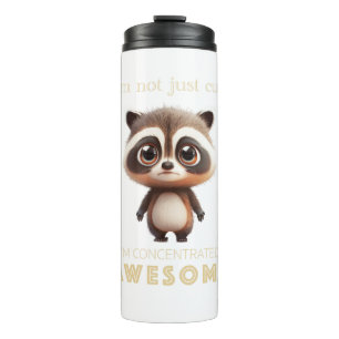 Garrafa Térmica Raccoon Concentrado Incrível Engraçado Adorável En