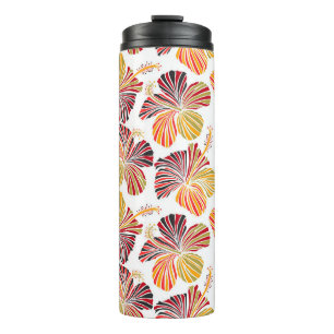 Garrafa Térmica Radiância Havaiana: Elegância Vegetal Tropical.