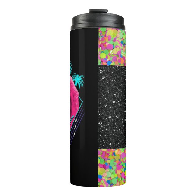 Garrafa Térmica Radical Flamingo | brilho falso (Frente)