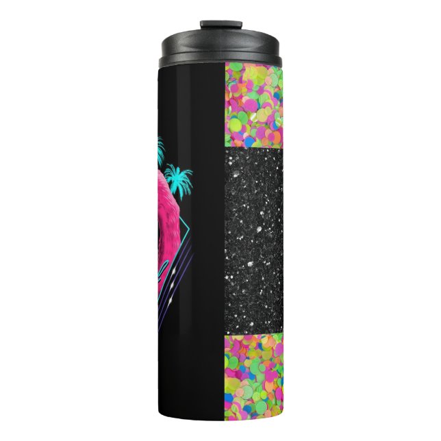 Garrafa Térmica Radical Flamingo | brilho falso (Frente)
