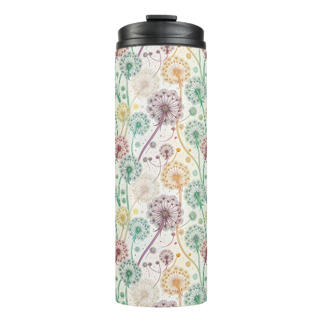 Garrafa Térmica Rainbow Dandelion Breeze - Whimsical Floral (Frente)