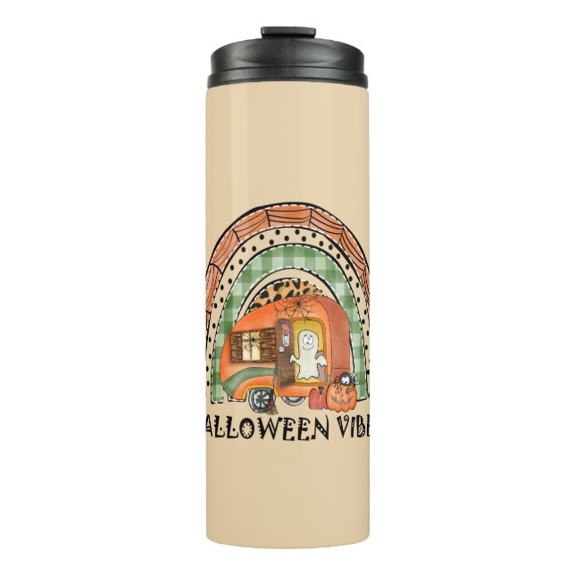 Garrafa Térmica Rainbow Halloween Vibes Camper/ Trailer (Frente)
