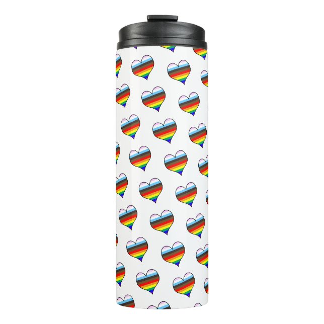 Garrafa Térmica Rainbow Heart Pattern Thermal Tumbler (Frente)