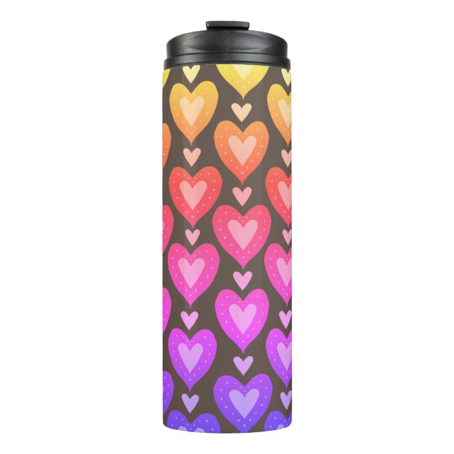 Garrafa Térmica Rainbow Hearts Thermal Tumbler (Frente)