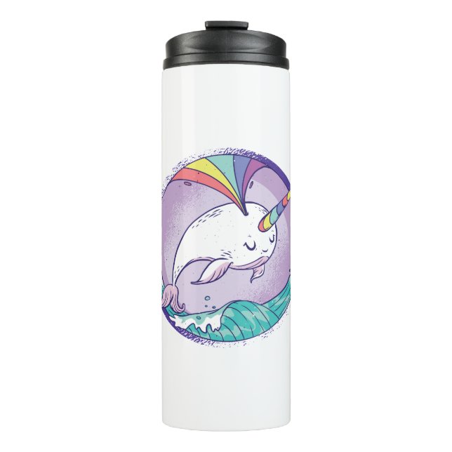 Garrafa Térmica Rainbow Narwhale (Frente)