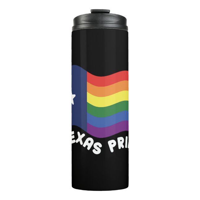 Garrafa Térmica Rainbow Texas Flag Design para orgulho de LGBT+ Te (Frente)