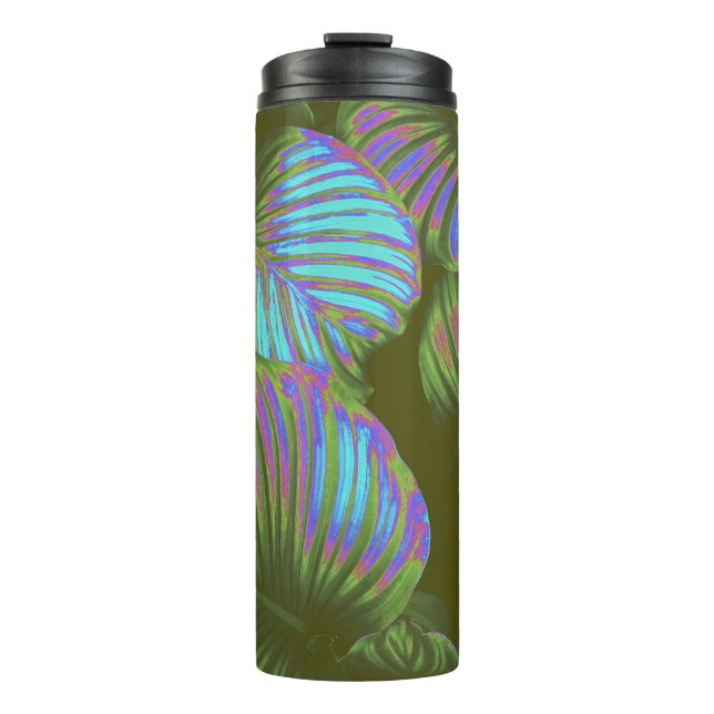 Garrafa Térmica Rainbow Tropical Leaves (Frente)