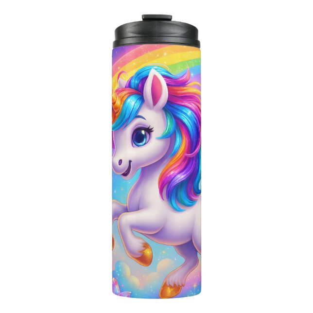 Garrafa Térmica Rainbow Unicorn (Frente)