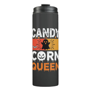 Garrafa Térmica Rainha do Candy Corn Halloween SVG Design