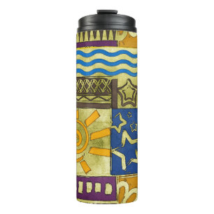 Garrafa Térmica Rajasthan Indian, Textura de tapete.