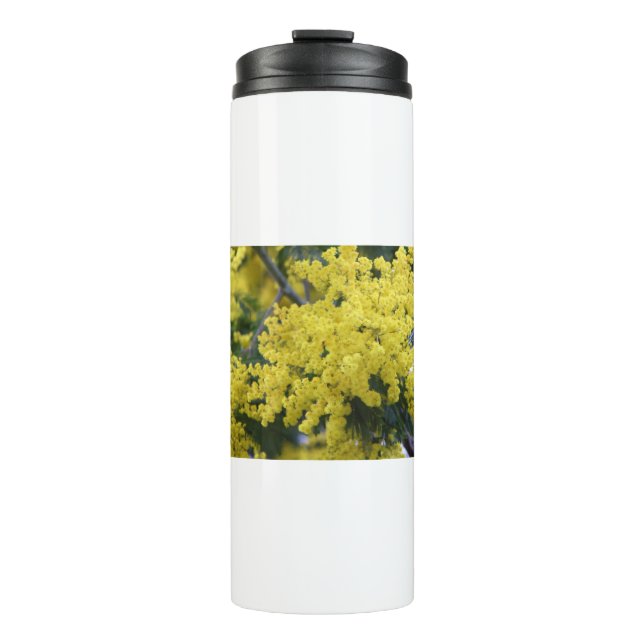 Garrafa Térmica Ramo de mimosa (Frente)