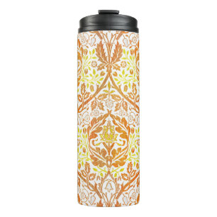 Garrafa Térmica Ramo Dourado Floral Arte Laranja de William Morris
