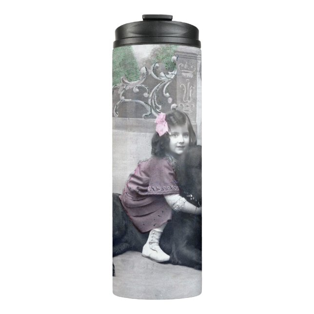 Garrafa Térmica Rapariga e seu Cachorro (Frente)