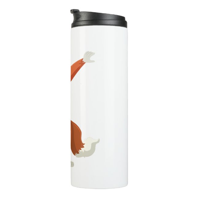 Garrafa Térmica Raposa bonito da dança (Rotação à direita)