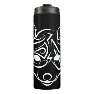 Garrafa Térmica Raposa Tribal Negra