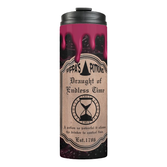 Garrafa Térmica Rascunho do tempo sem fim (Frente)