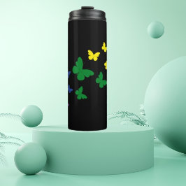 Garrafa Térmica Rastreamento da Borboleta Arco-Íris LGBTQ