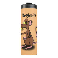 Rato castanho-bonito deita um desenho animado