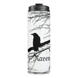 Garrafa Térmica Raven em preto e branco