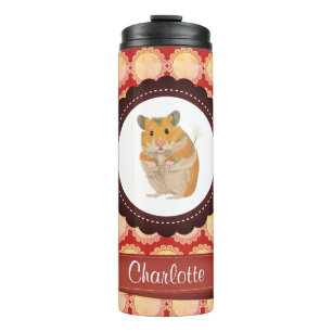 Garrafa Térmica Red Adicione Seu Nome Hamster