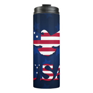 GARRAFA TÉRMICA  RED BLUE PATRIOTIC AMERICAN BALD EAGLE