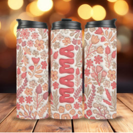 Garrafa Térmica Red Boho Floral Mama