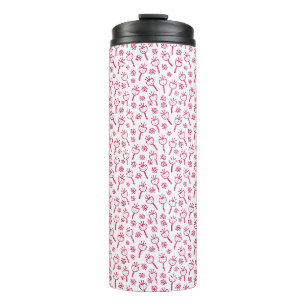 Garrafa Térmica Red Floral Thermal Tumbler