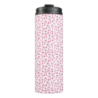 Garrafa Térmica Red Floral Thermal Tumbler