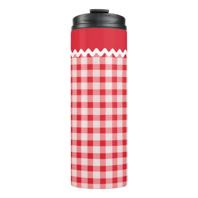 Garrafa Térmica Red Gingham Thermal Tumbler (Frente)