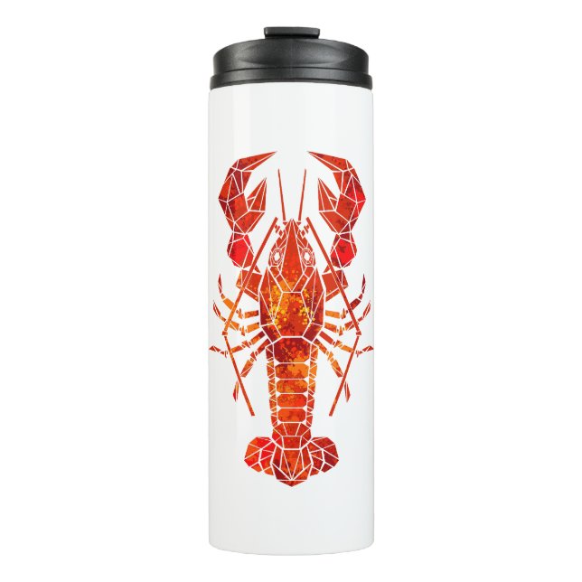 Garrafa Térmica Red polygonal lobster (Frente)