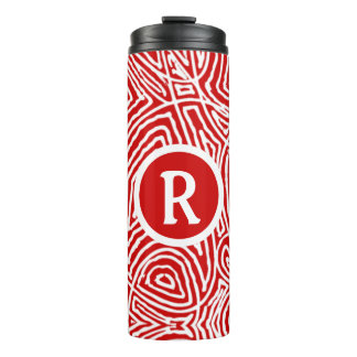 Garrafa Térmica Red Scribbleprint Frasco inicial Fresco