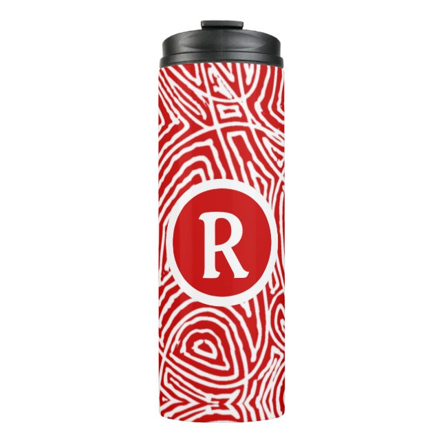 Garrafa Térmica Red Scribbleprint Frasco inicial Fresco (Frente)