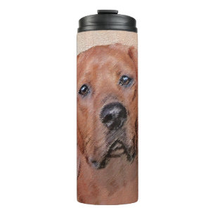 Garrafa Térmica Redbone Coonhound Painting - Arte De Cachorro Orig