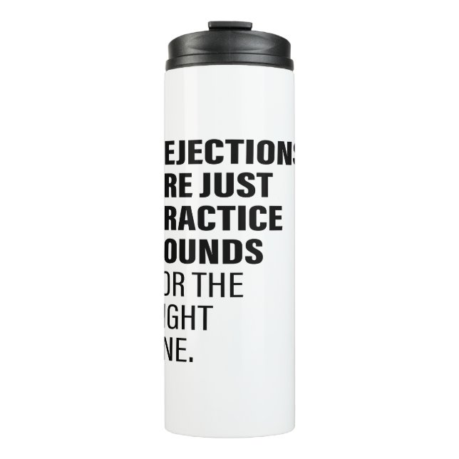 Garrafa Térmica Rejeição Encorajar Texto do Word sendo Rejeitado (Frente)