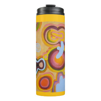 Garrafa Térmica relógio amarelo