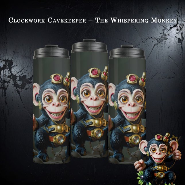 Garrafa Térmica Relógio Guardião da Caverna – O Macaco Sussurrante (Criador carregado)