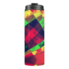 Garrafa Térmica Retângulos e quadrados coloridos inclinados