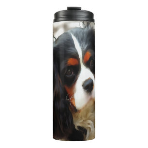 Garrafa Térmica Retrato De Um Rei Charles Cavalier Spaniel