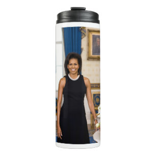Garrafa Térmica Retrato Oficial da Primeira Dama Michelle Obama