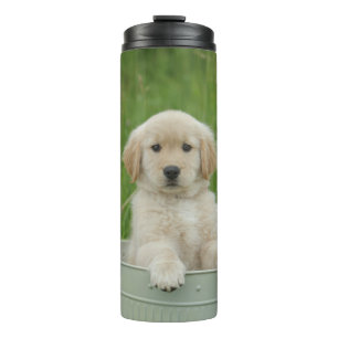Garrafa Térmica Retriever De Ouros Em Lavagem